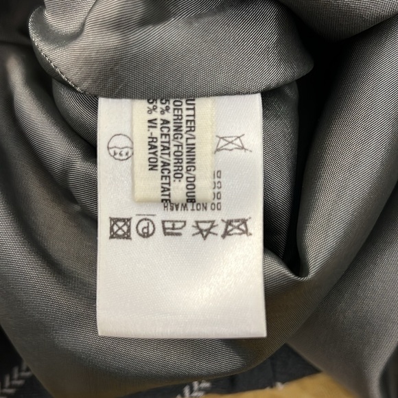 Escada Womens Gray Striped Sleeveless Top with Lace Hem - Picture 6 of 8